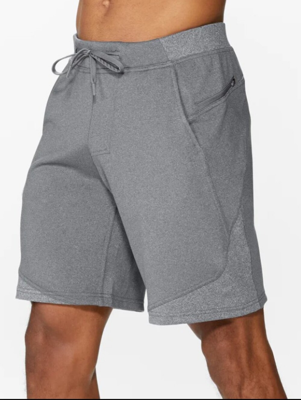 Hylete Flexion Gray Above The Knee Athletic Shorts, Large